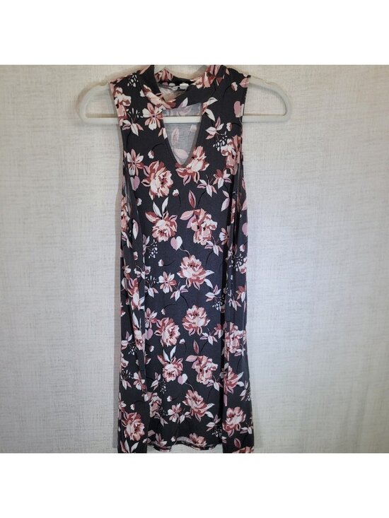 Aéropostale Dresses & Skirts - Aeropostale Midi Dress Womens Small Black Floral Sleeveless Casual Spring